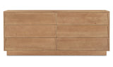 Hudson 6 Drawer Dresser Natural by Moe's Home at Eve Furniture