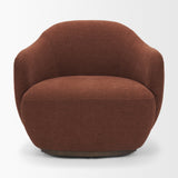 Hudson Burgundy Fabric Upholstered Chair by Mercana at Eve Furniture