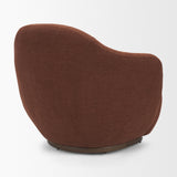 Hudson Burgundy Fabric Upholstered Chair by Mercana at Eve Furniture
