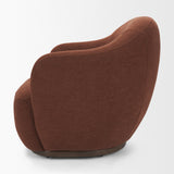 Hudson Burgundy Fabric Upholstered Chair by Mercana at Eve Furniture