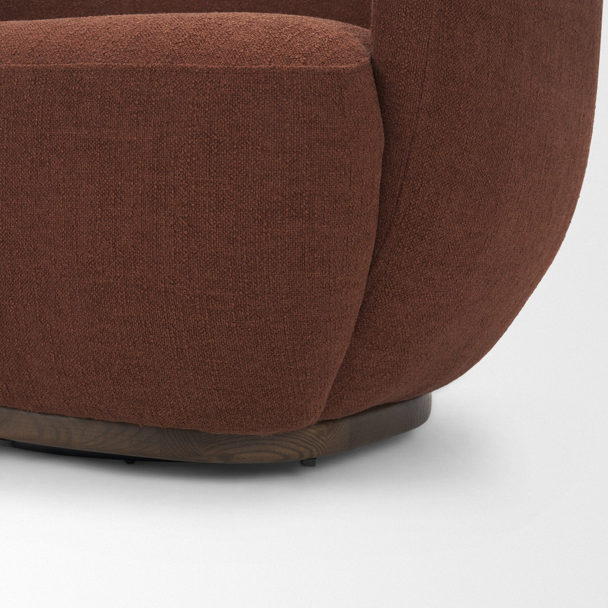 Hudson Burgundy Fabric Upholstered Chair by Mercana at Eve Furniture