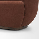 Hudson Burgundy Fabric Upholstered Chair by Mercana at Eve Furniture
