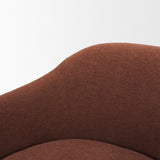 Hudson Burgundy Fabric Upholstered Chair by Mercana at Eve Furniture