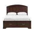 Hudson Cherry California King Platform Bed with Footboard Storage by Homelegance at Eve Furniture