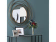 Hudson Gold Wall Mirror by Crestview at Eve Furniture