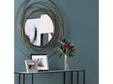 Hudson Gold Wall Mirror by Crestview at Eve Furniture