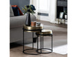 Hudson Gold/Black Textured Brass Nesting Tables by Crestview at Eve Furniture