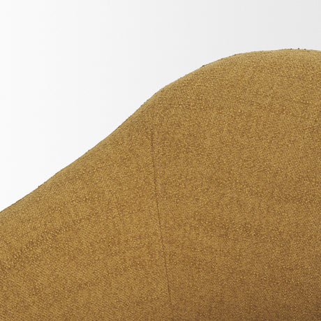 Hudson Mustard Fabric Upholstered Swivel Chair by Mercana at Eve Furniture