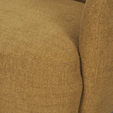 Hudson Mustard Fabric Upholstered Swivel Chair by Mercana at Eve Furniture