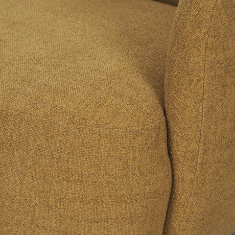 Hudson Mustard Fabric Upholstered Swivel Chair by Mercana at Eve Furniture