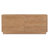 Hudson Natural 6 Drawer Dresser by Moe's Home at Eve Furniture