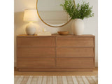 Hudson Natural 6 Drawer Dresser by Moe's Home at Eve Furniture
