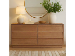 Hudson Natural 6 Drawer Dresser by Moe's Home at Eve Furniture