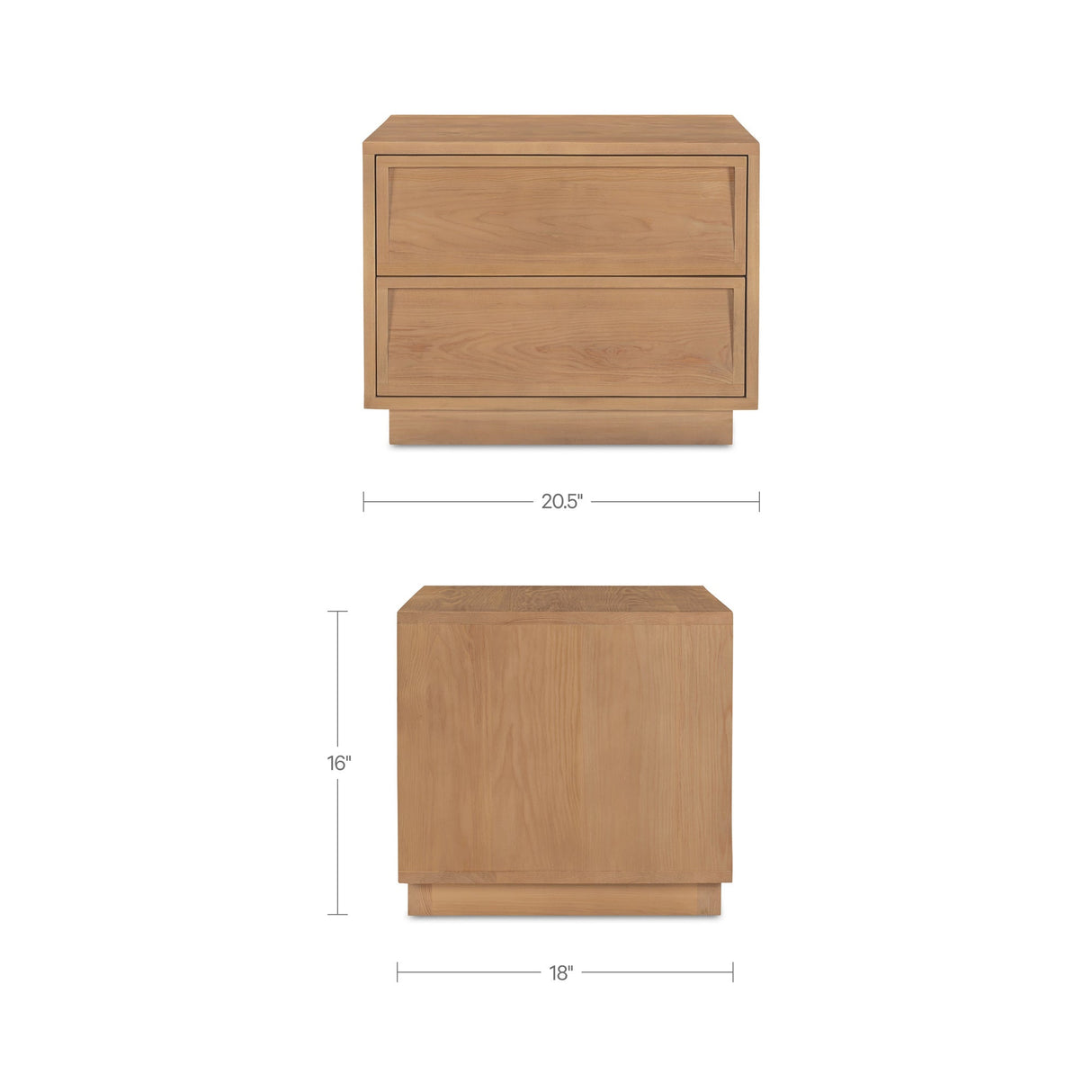 Hudson Natural Nightstand by Moe's Home at Eve Furniture