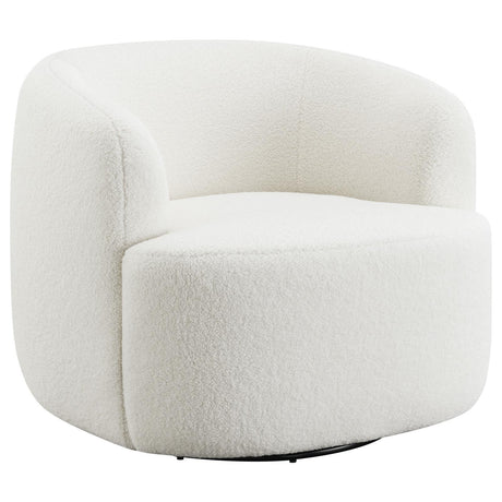 Hudson Natural Upholstered Swivel Chair by Coaster at Eve Furniture