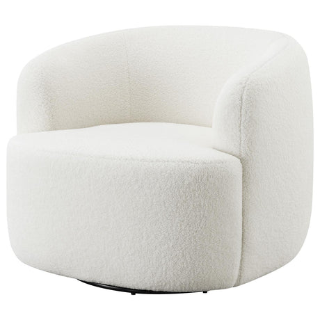 Hudson Natural Upholstered Swivel Chair by Coaster at Eve Furniture