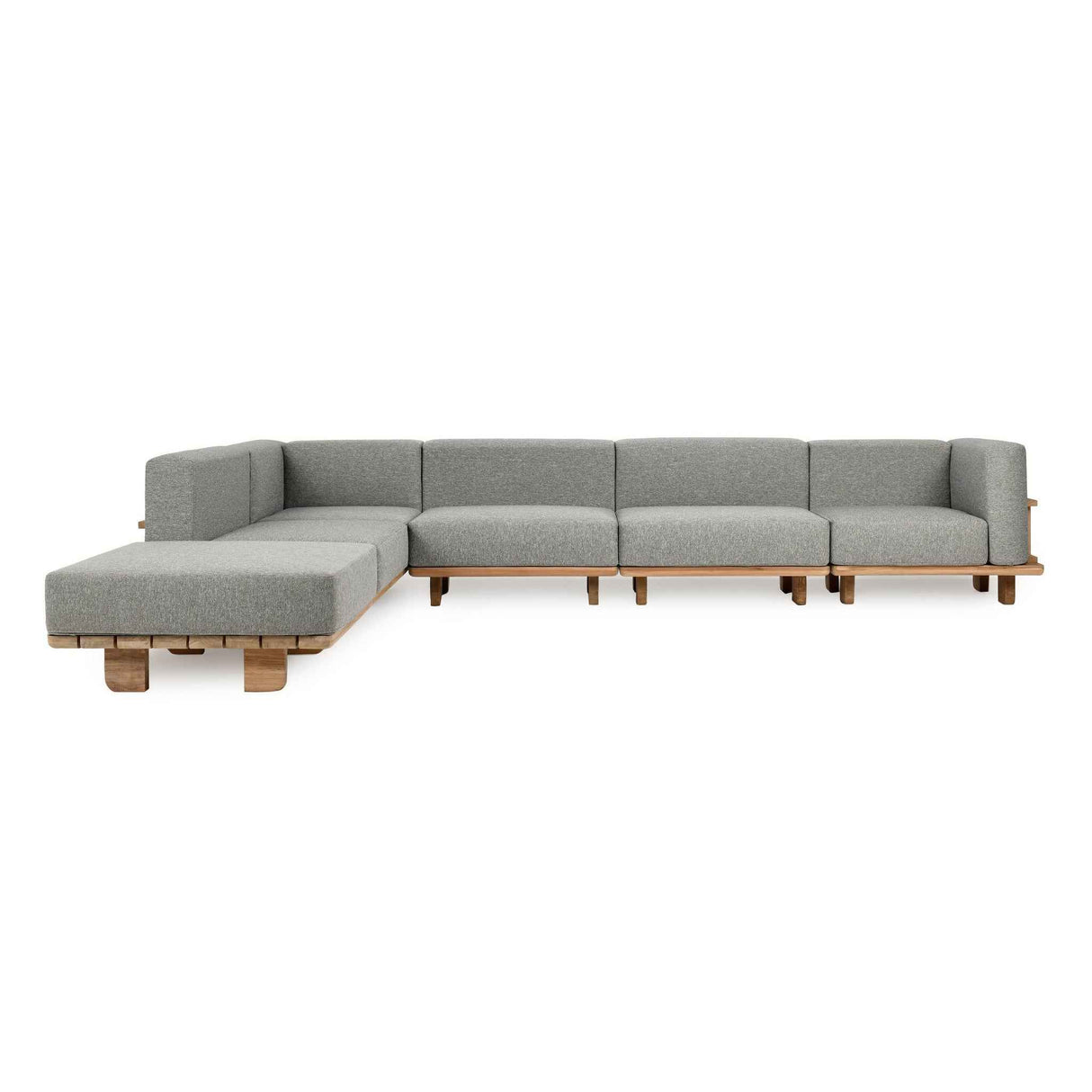 Hudson Natural/Gray Outdoor 6 Piece Sectional by Classic Home at Eve Furniture