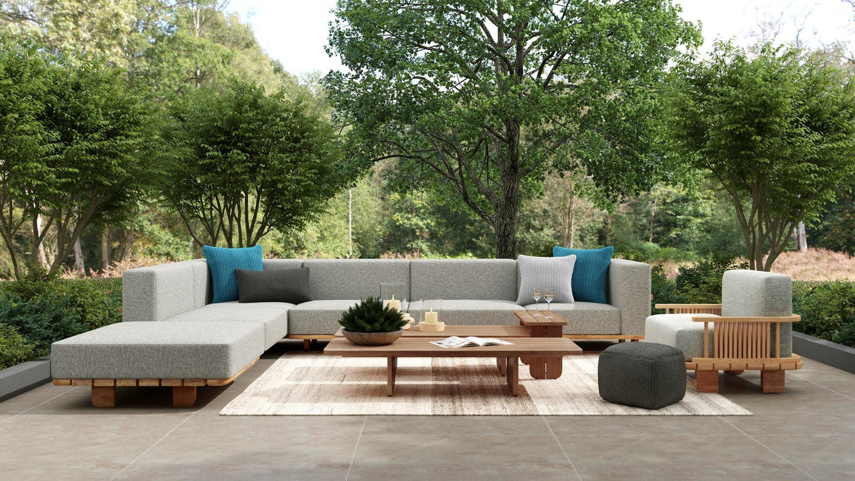 Hudson Natural/Gray Outdoor 6 Piece Sectional by Classic Home at Eve Furniture