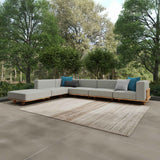 Hudson Natural/Gray Outdoor 6 Piece Sectional by Classic Home at Eve Furniture
