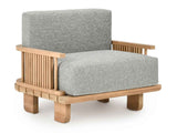 Hudson Natural/Gray Outdoor Accent Chair by Classic Home at Eve Furniture