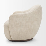 Hudson Oatmeal Fabric Upholstered Swivel Chair by Mercana at Eve Furniture