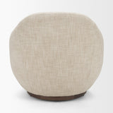 Hudson Oatmeal Fabric Upholstered Swivel Chair by Mercana at Eve Furniture