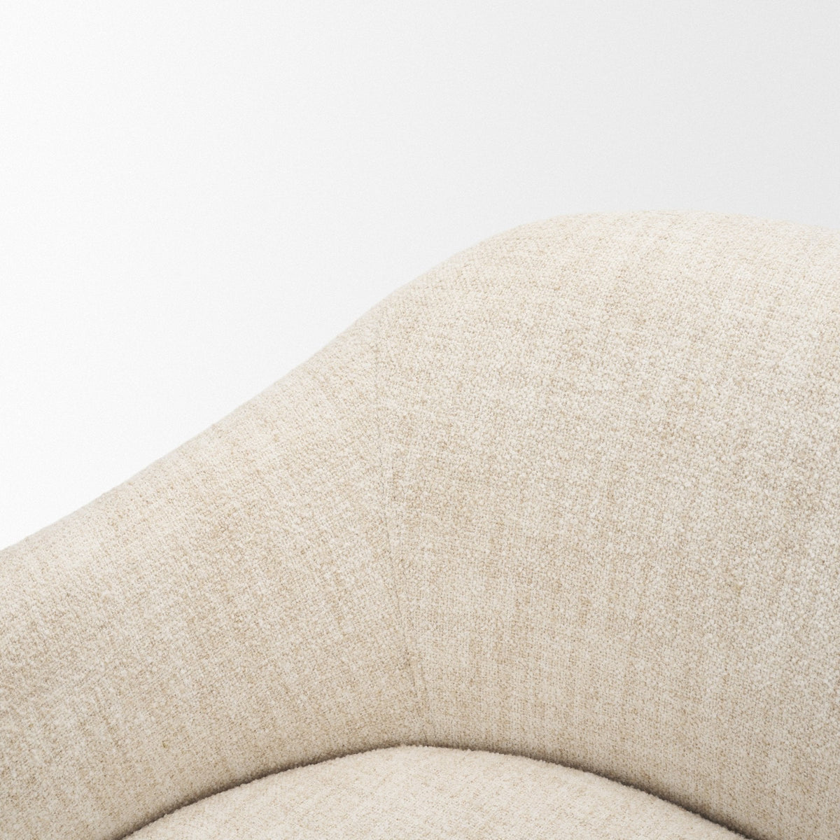 Hudson Oatmeal Fabric Upholstered Swivel Chair by Mercana at Eve Furniture