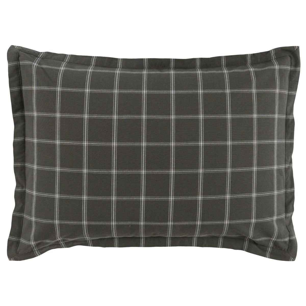 Hudson Plaid Gray Duvet Collection by Classic Home at Eve Furniture