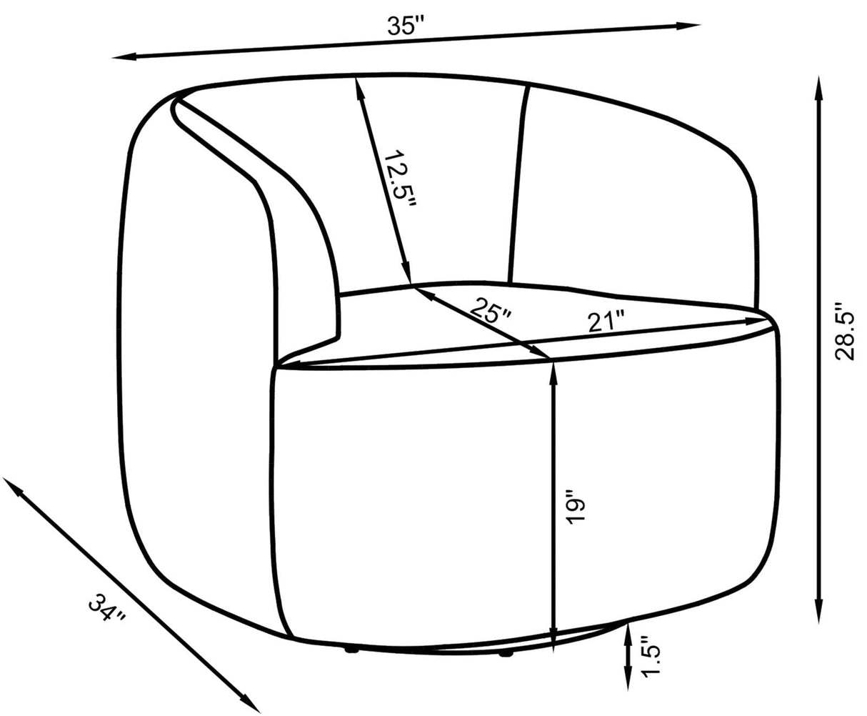 Hudson Natural Upholstered Swivel Chair