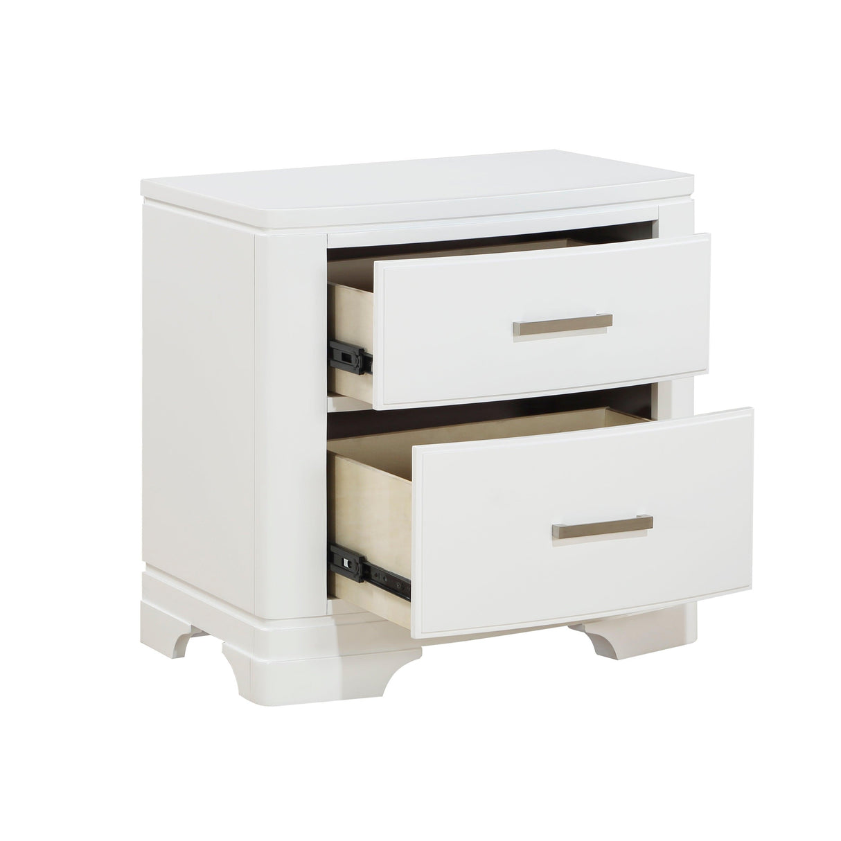 Hudson White Nightstand by Homelegance at Eve Furniture