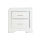 Hudson White Nightstand by Homelegance at Eve Furniture