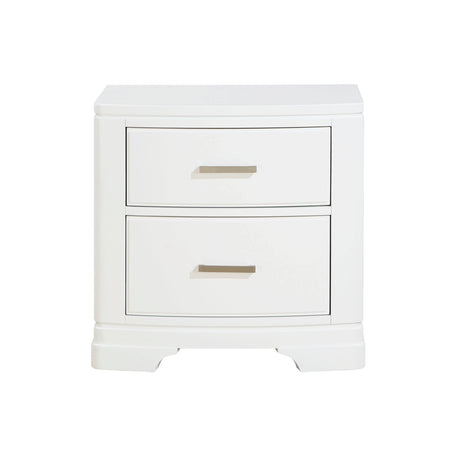 Hudson White Nightstand by Homelegance at Eve Furniture