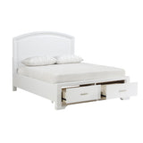 Hudson White Queen Storage Platform Bed by Homelegance at Eve Furniture