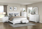 Hudson White Queen Storage Platform Bed by Homelegance at Eve Furniture