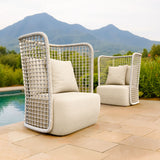 Hudu Beige Outdoor Accent Chair by Zuomod at Eve Furniture