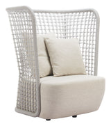 Hudu Beige Outdoor Accent Chair by Zuomod at Eve Furniture