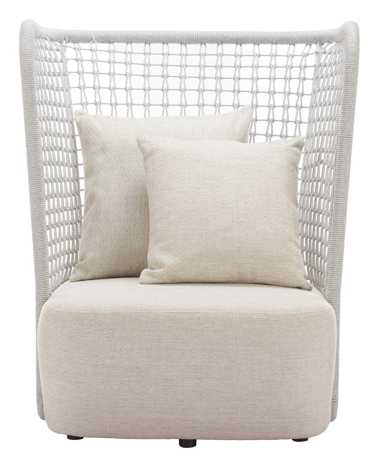 Hudu Beige Outdoor Accent Chair by Zuomod at Eve Furniture