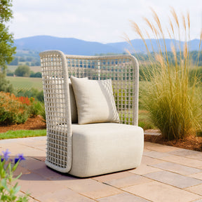 Hudu Beige Outdoor Accent Chair by Zuomod at Eve Furniture
