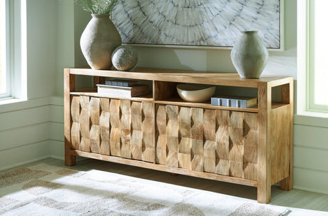 Hudwick Natural Brown Accent Cabinet by Ashley at Eve Furniture