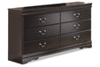 Huey Vineyard Black Dresser by Ashley at Eve Furniture