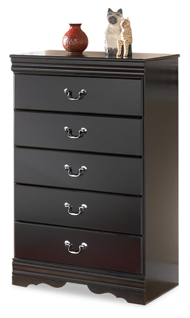 Huey Vineyard Black Sleigh Bedroom Set by Ashley at Eve Furniture