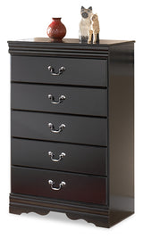 Huey Vineyard Black Sleigh Bedroom Set by Ashley at Eve Furniture