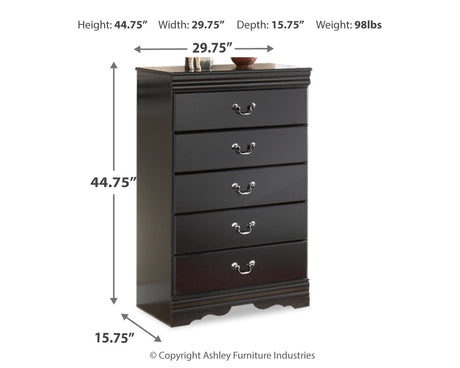 Huey Vineyard Black Sleigh Bedroom Set by Ashley at Eve Furniture