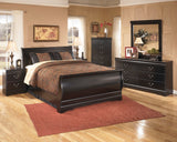 Huey Vineyard Black Sleigh Bedroom Set by Ashley at Eve Furniture