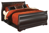 Huey Vineyard Black Sleigh Bedroom Set by Ashley at Eve Furniture