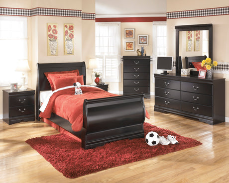 Huey Vineyard Black Youth Sleigh Bedroom Set by Ashley at Eve Furniture