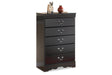Huey Vineyard Black Chest of Drawers by Ashley at Eve Furniture