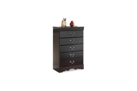 Huey Vineyard Black Chest of Drawers by Ashley at Eve Furniture