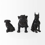 Hugo 5L x 13W Black Resin Bulldog by Mercana at Eve Furniture