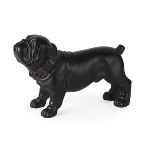 Hugo 5L x 13W Black Resin Bulldog by Mercana at Eve Furniture